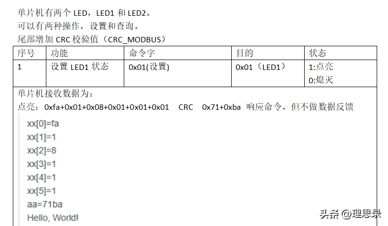 单片机串口通讯_CRC_MODBUS