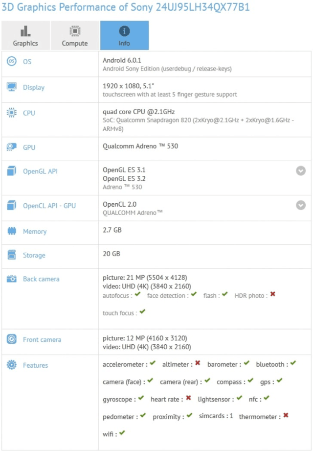 索尼Xperia X新成员：骁龙820+3GB内存