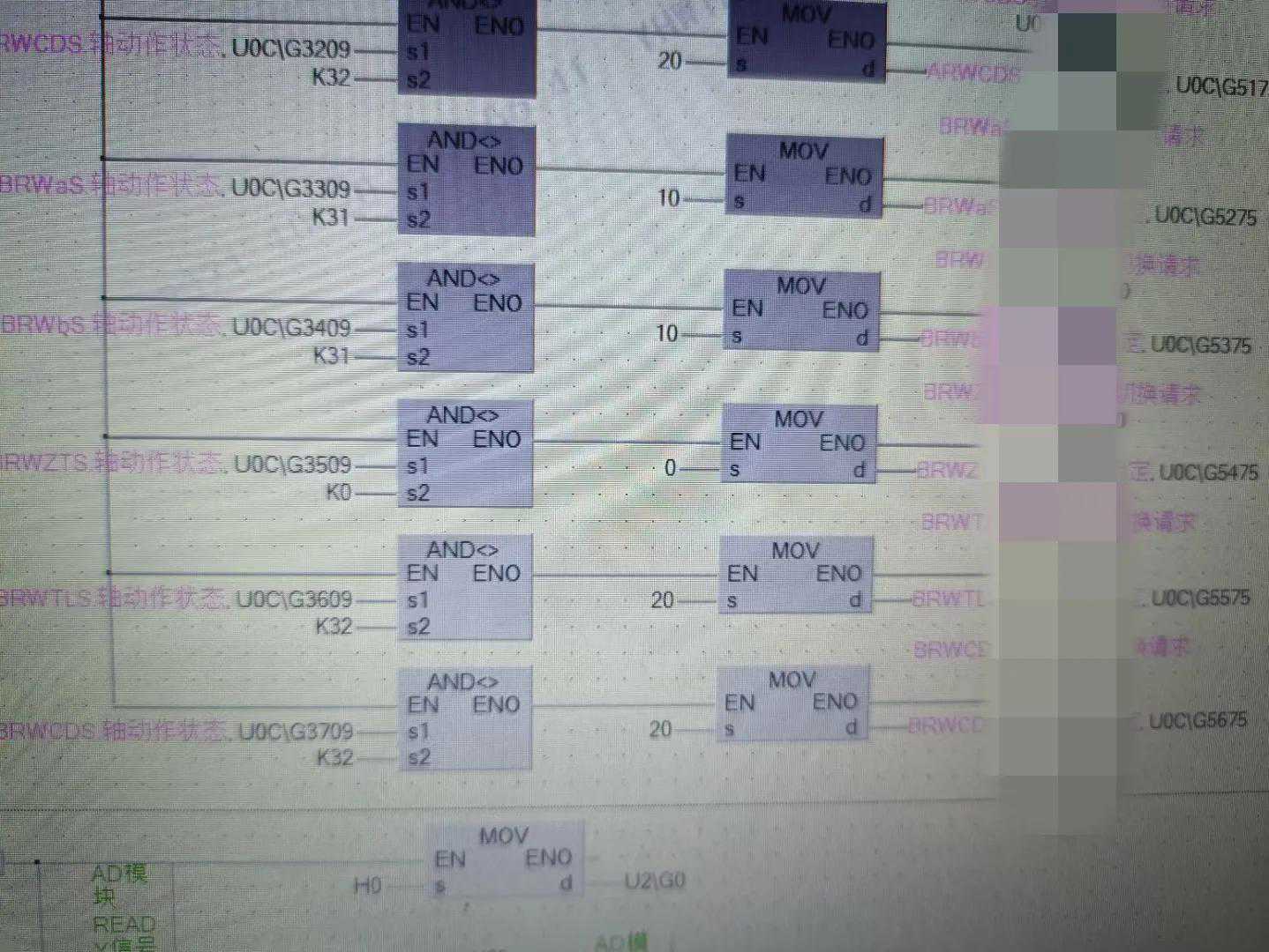 轴动作状态及远程模块与智能模块区别：