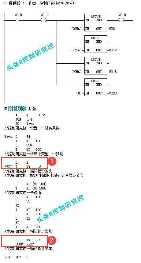 例说S7-300PLC中LOOP循环指令的使用