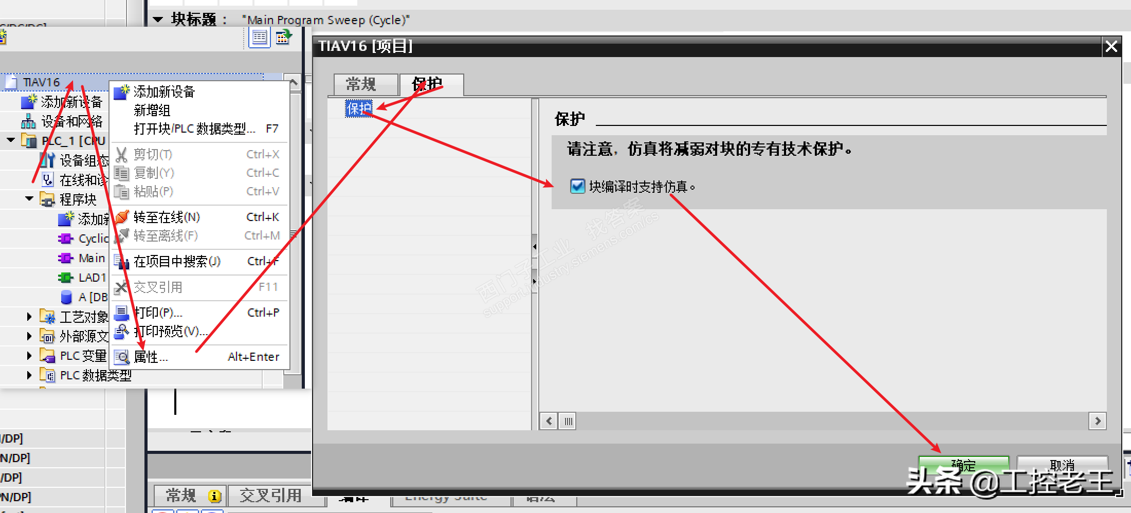 西门子PLC博途PLCSIM仿真关键点设置