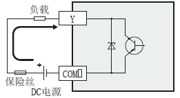 三菱FX3S系列PLC晶体管输出型的外部接线图