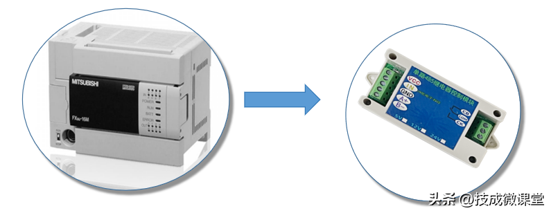 三菱FX3U与485继电器模块通讯应用！